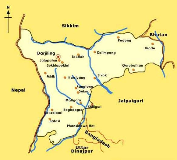 Darjeeling Tourism Map